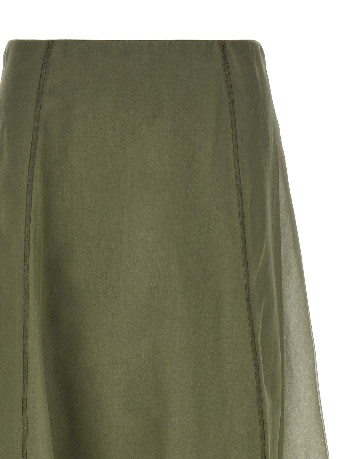 Brunello Cucinelli Circle Skirt Green, view 3