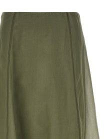 Brunello Cucinelli Circle Skirt Green, view 3