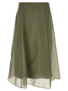 Brunello Cucinelli Circle Skirt Green