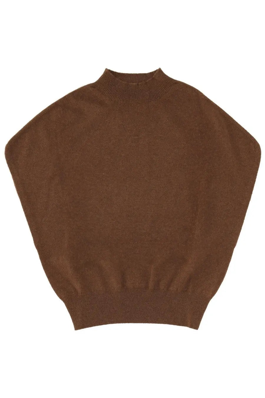 Circus Hotel women’s cozy oversized brown cashmere sweater with ribbed crew neck and cuffs