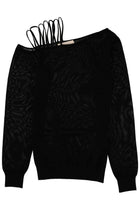 Circus Hotel Women's Lamé Yarn Knit Black