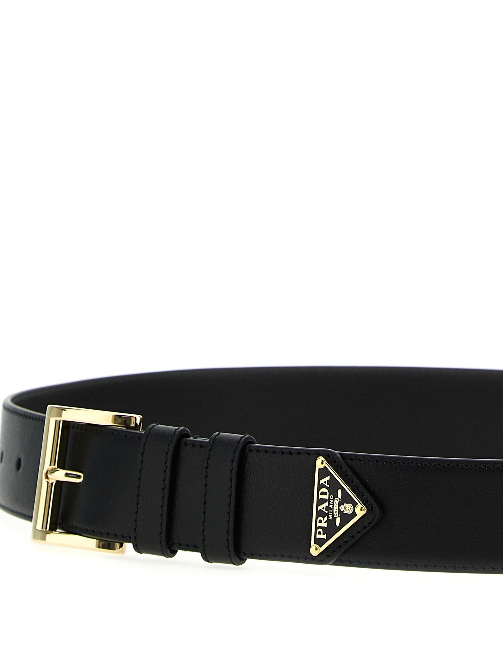 Prada City Calf Belt Black
