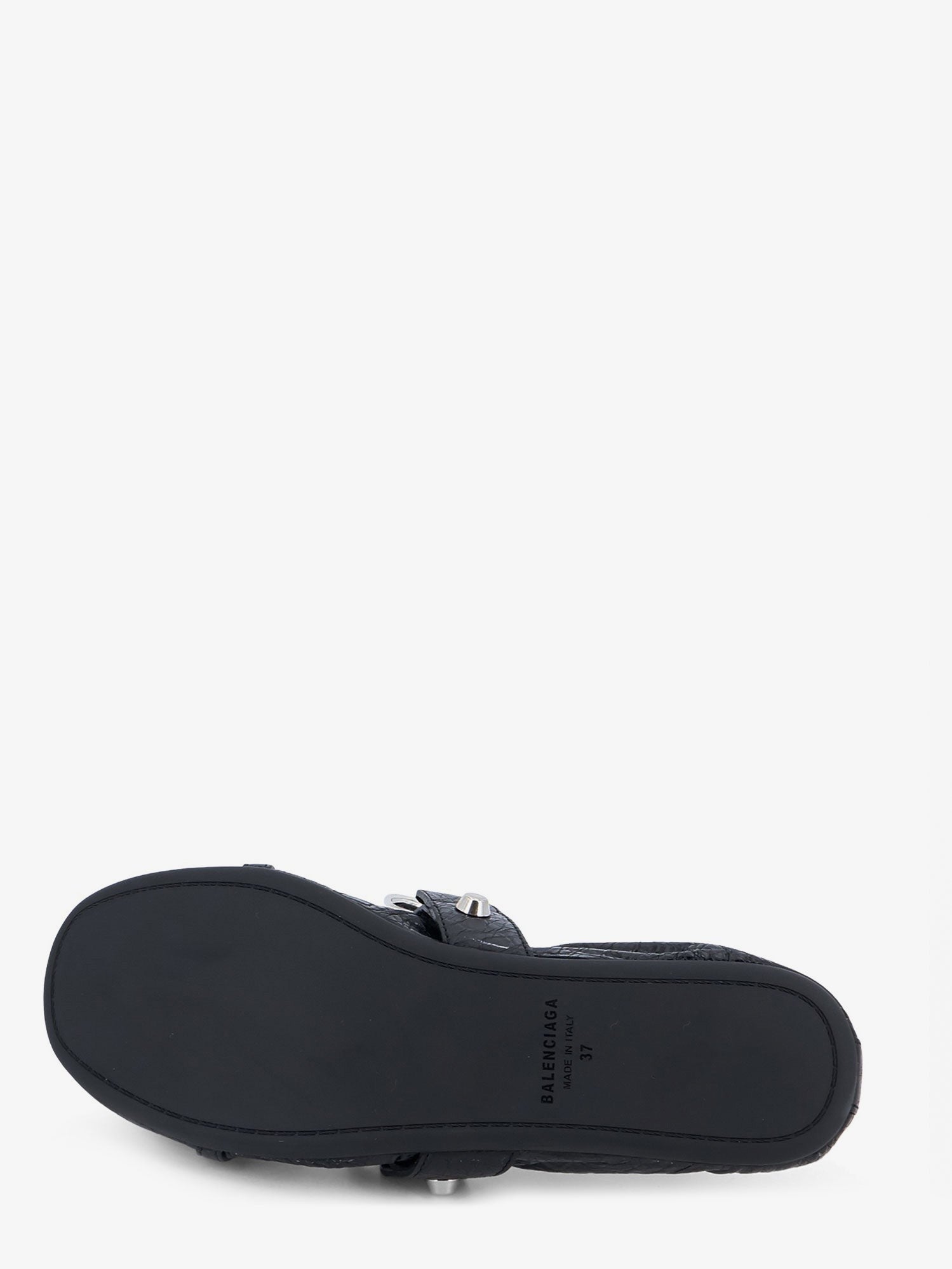 Balenciaga Women's City Flat L005 Leather Ballerinas Black