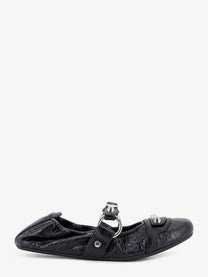 Balenciaga Women's City Flat L005 Leather Ballerinas Black