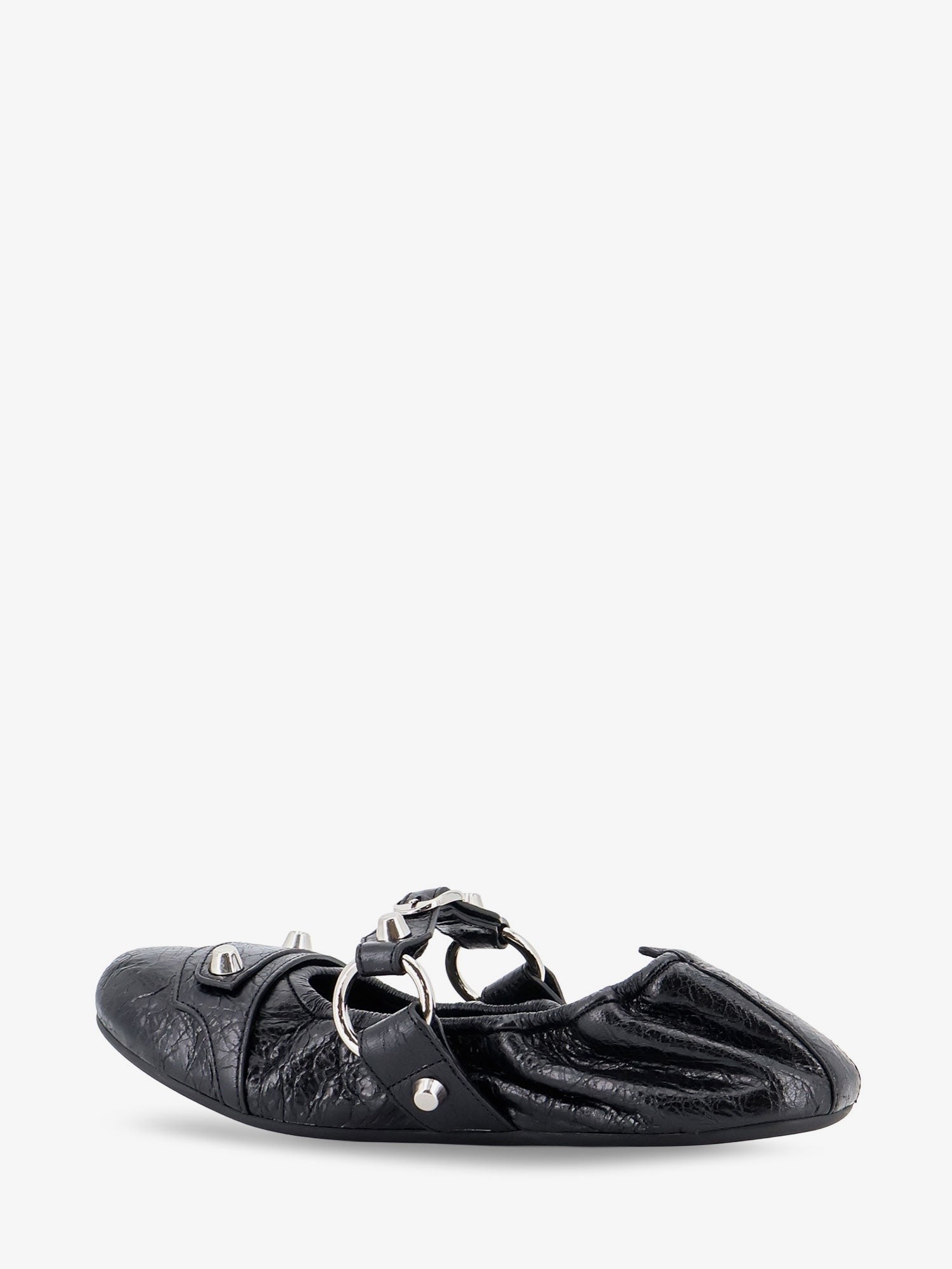 Balenciaga Women's City Flat L005 Leather Ballerinas Black