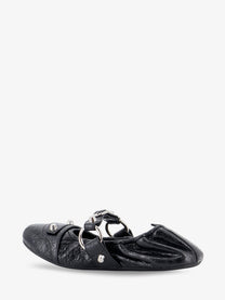 Balenciaga Women's City Flat L005 Leather Ballerinas Black
