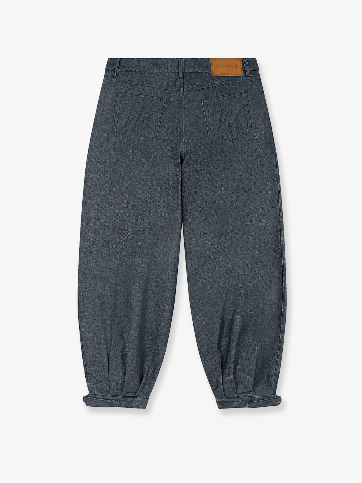 Walk In Paris Men's City Messanger Trousers in Blue Denim Grey, view 2