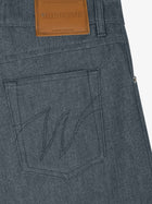 Walk In Paris Men's City Messanger Trousers in Blue Denim Grey, view 3