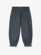 Walk In Paris Men's City Messanger Trousers in Blue Denim Grey