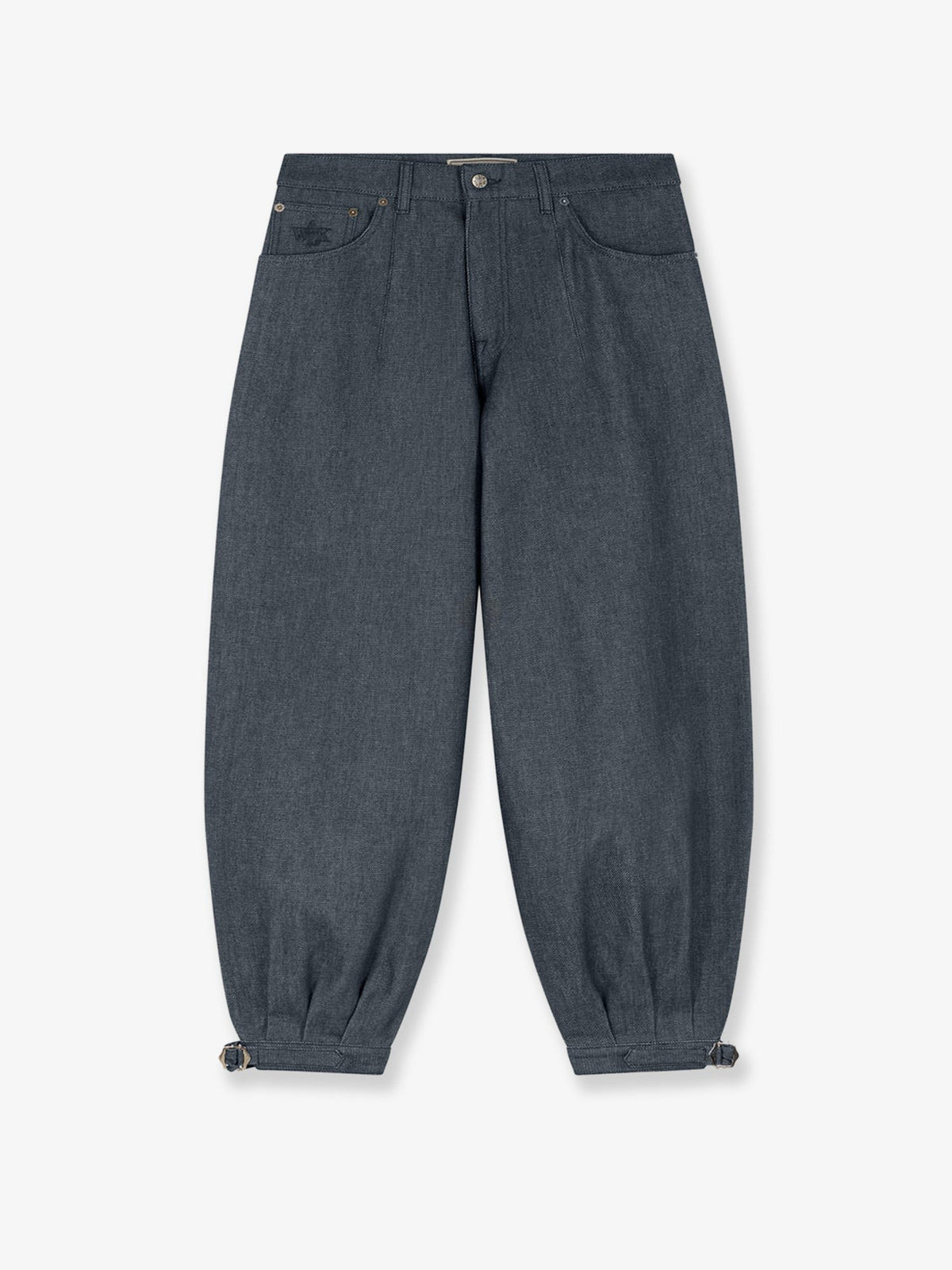 Walk In Paris Men's City Messanger Trousers in Blue Denim Grey
