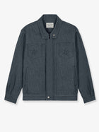 Walk In Paris Men's City Messenger Uniform Blue Denim Jacket Grey