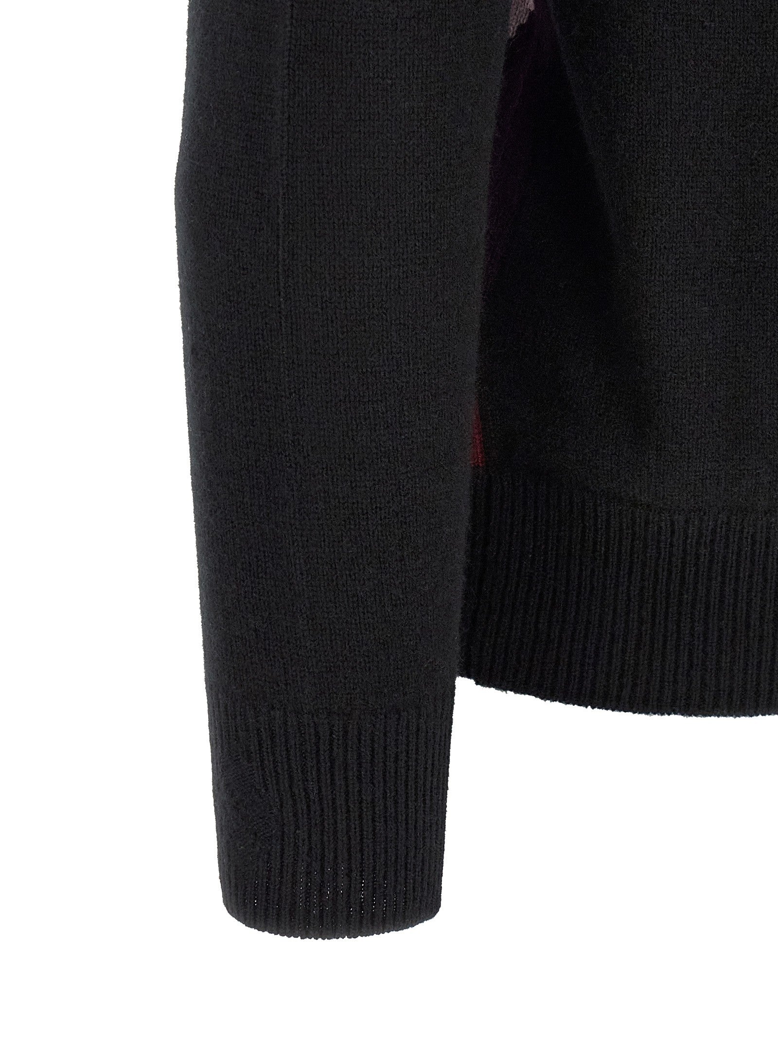 Ballantyne Classic Diamond Diamond Intarsia Cardigan Black