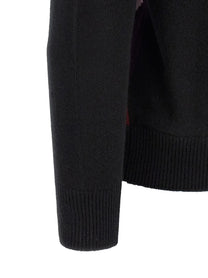 Ballantyne Classic Diamond Diamond Intarsia Cardigan Black