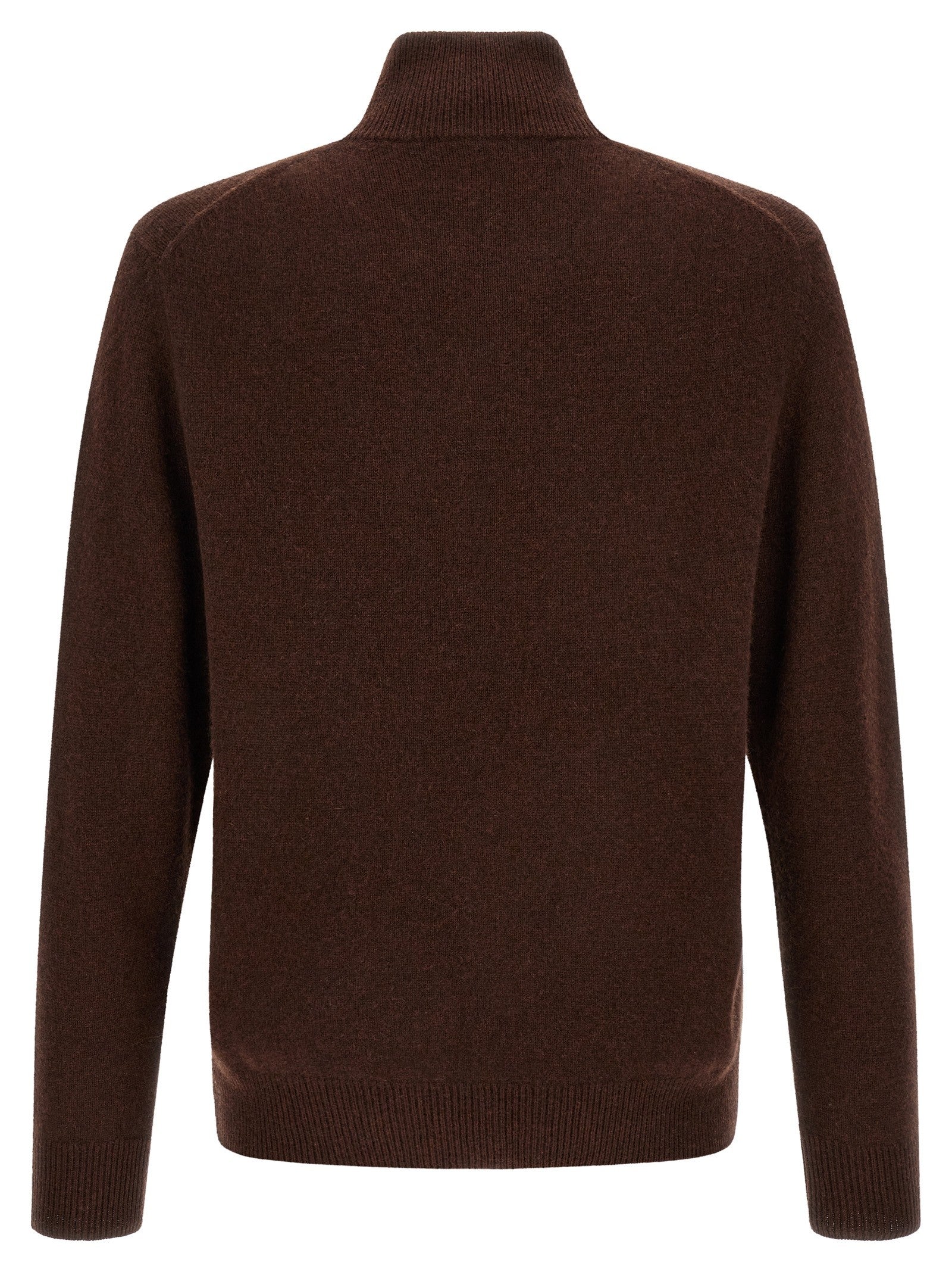 Ballantyne Classic Diamond Diamond Intarsia Cardigan Brown