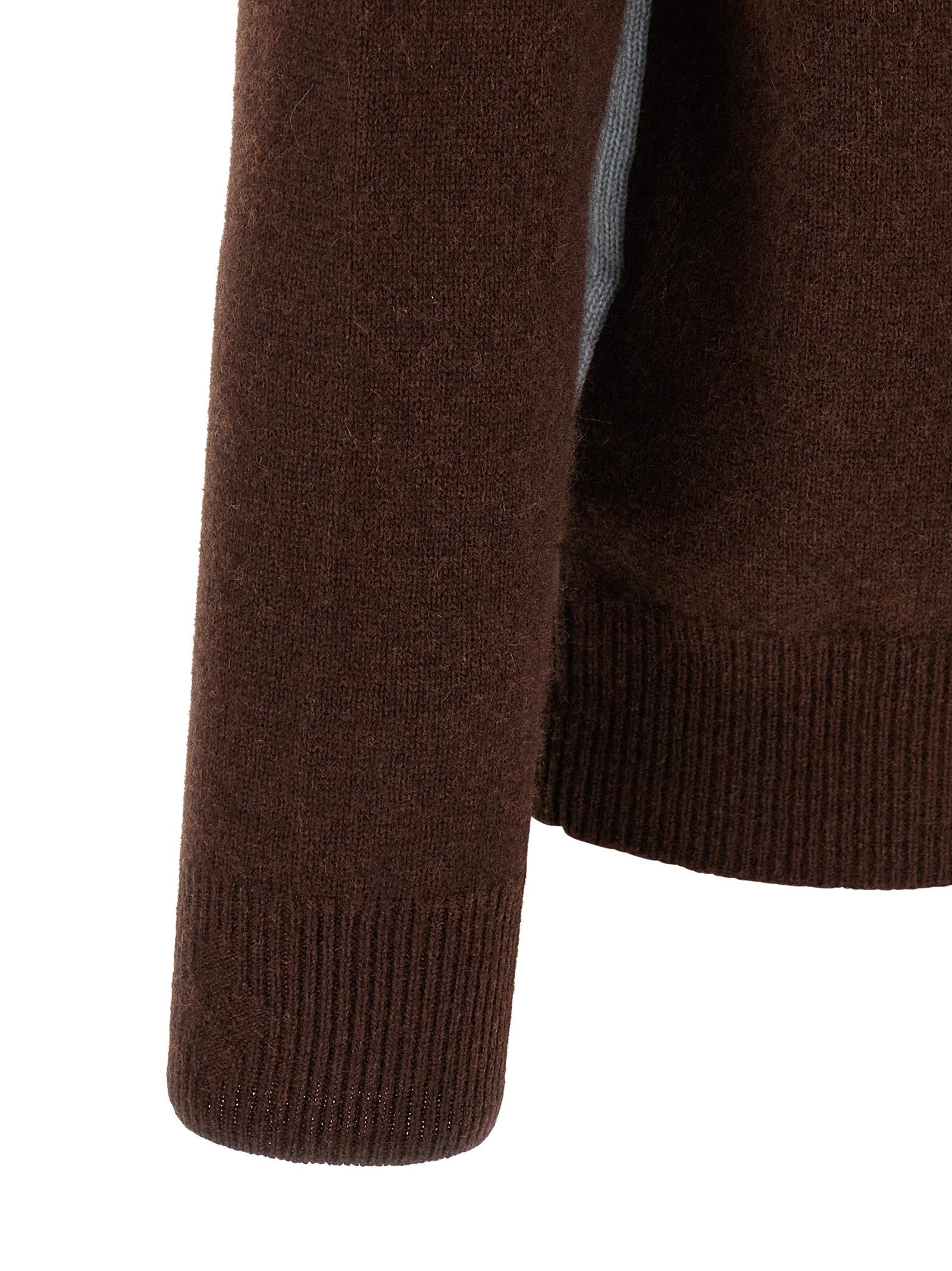 Ballantyne Classic Diamond Diamond Intarsia Cardigan Brown
