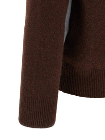 Ballantyne Classic Diamond Diamond Intarsia Cardigan Brown