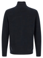 Ballantyne Classic Diamond Diamond Intarsia Cardigan Blue, view 2