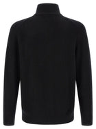 Ballantyne Classic Diamond Diamond Intarsia Cardigan Black, view 2