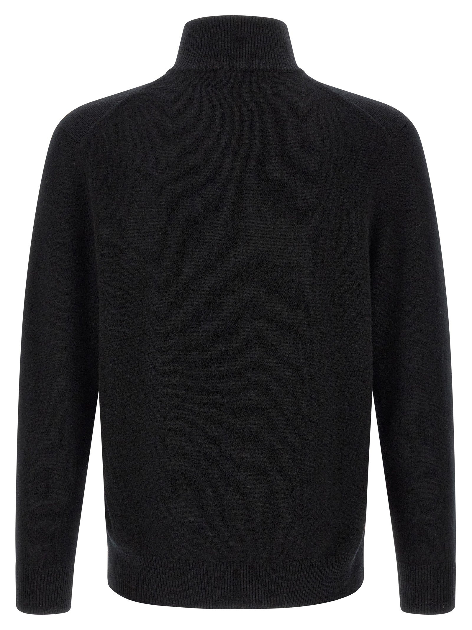 Ballantyne Classic Diamond Diamond Intarsia Cardigan Black