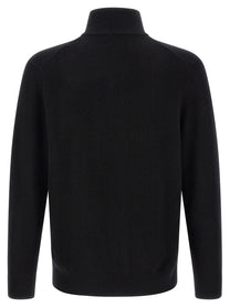 Ballantyne Classic Diamond Diamond Intarsia Cardigan Black