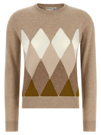 Ballantyne Classic Diamond Diamond Shaped Sweater Beige