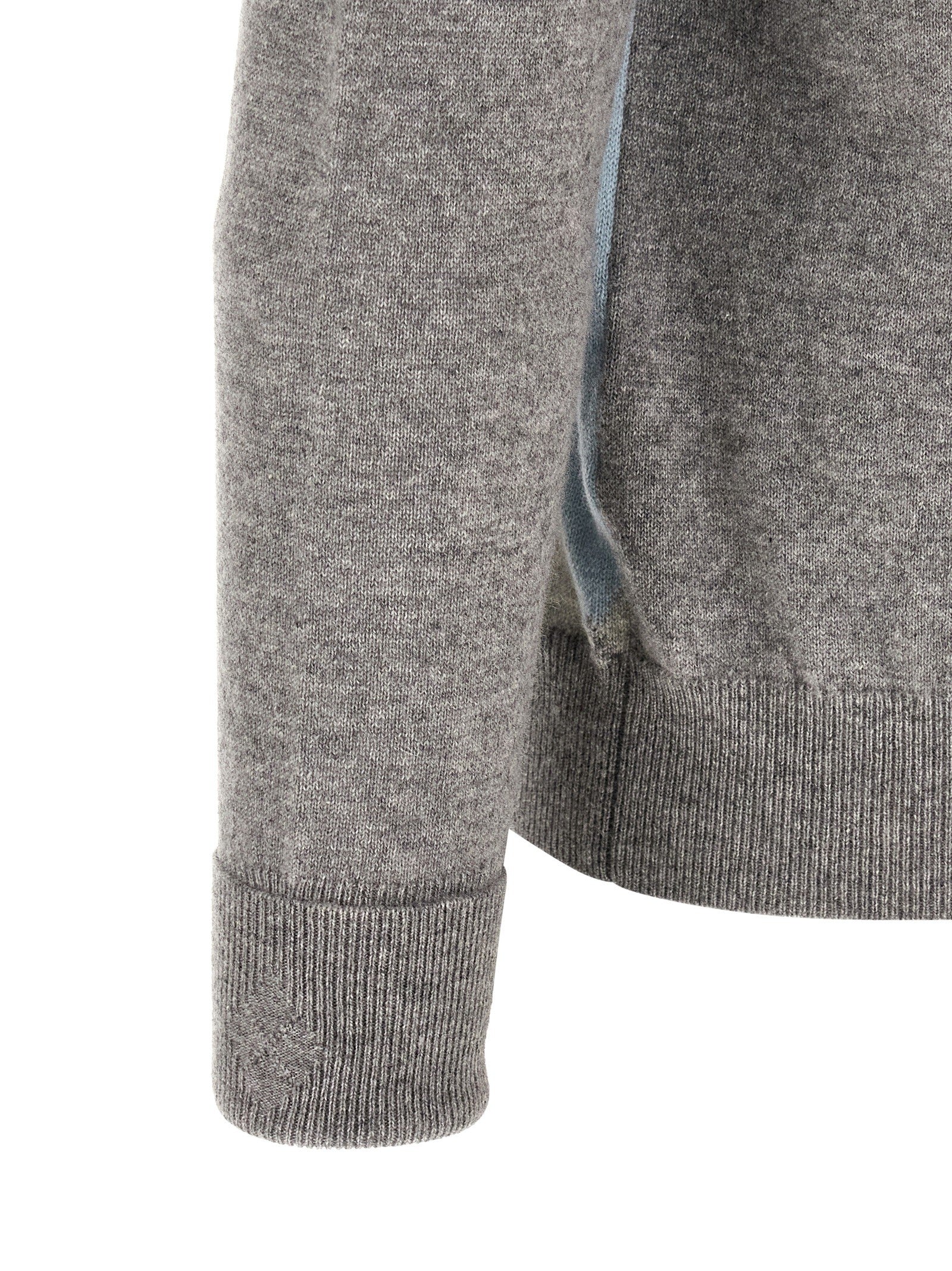 Ballantyne Classic Diamond Intarsia Sweater Grey
