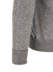 Ballantyne Classic Diamond Intarsia Sweater Grey