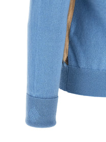 Ballantyne Classic Diamond Intarsia Sweater Blue