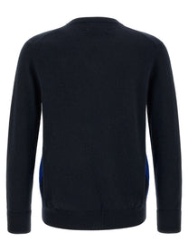 Ballantyne Classic Diamond Intarsia Sweater Blue