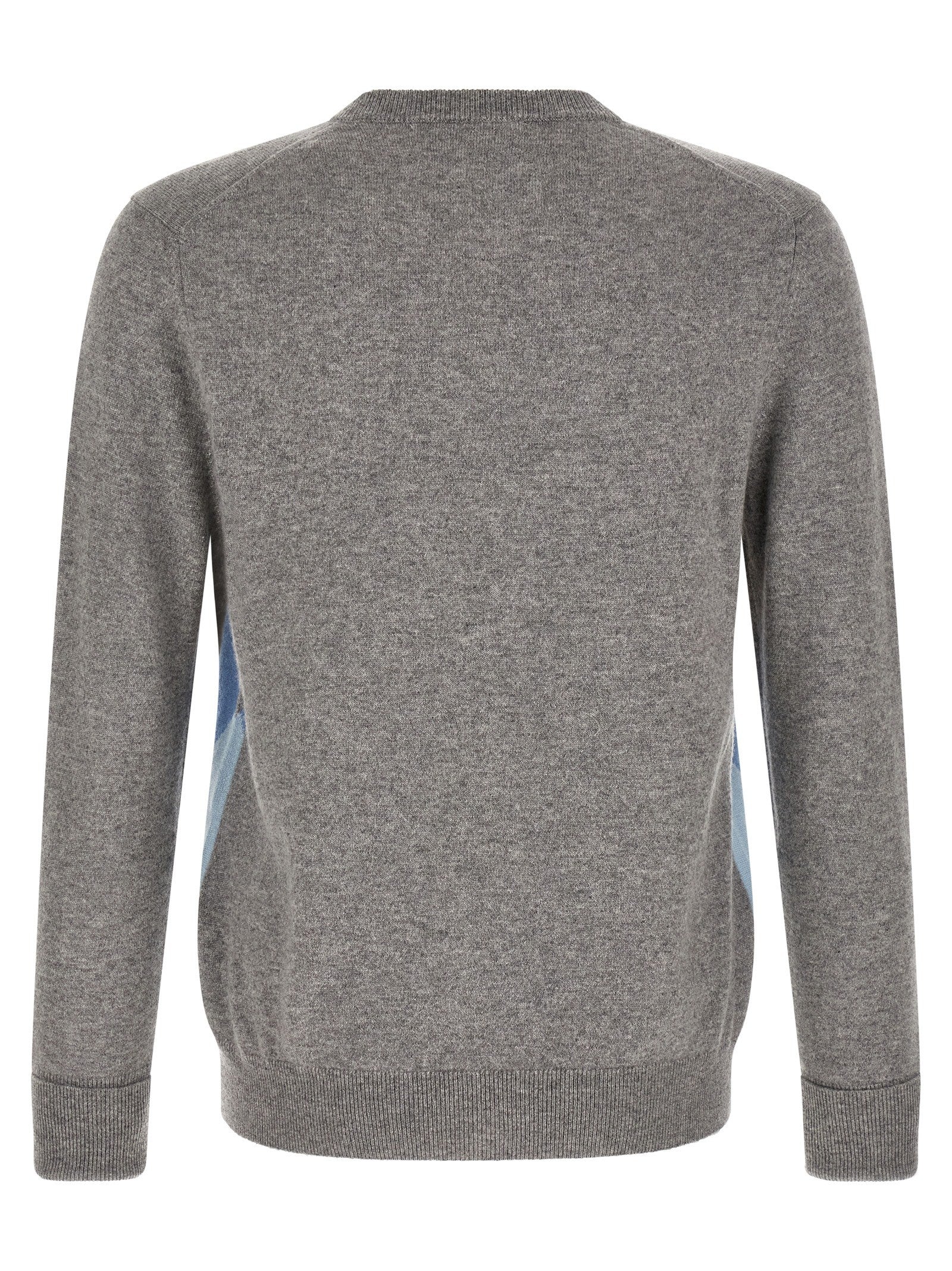 Ballantyne Classic Diamond Intarsia Sweater Grey