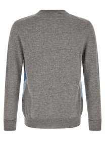 Ballantyne Classic Diamond Intarsia Sweater Grey
