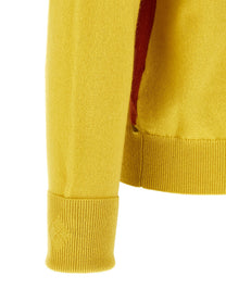 Ballantyne Classic Diamond Intarsia Sweater Yellow