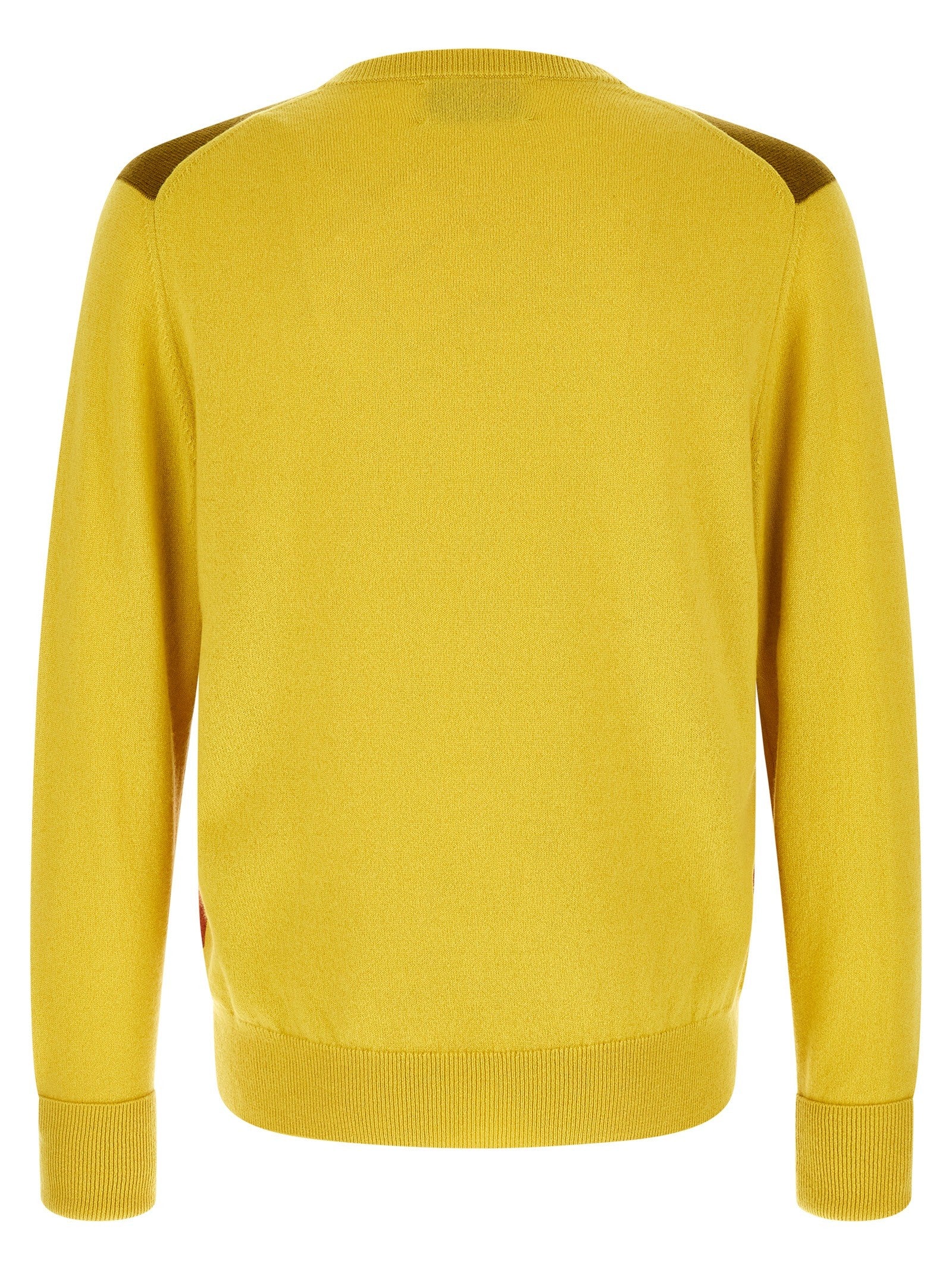 Ballantyne Classic Diamond Intarsia Sweater Yellow