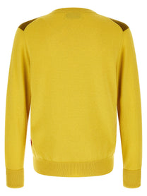 Ballantyne Classic Diamond Intarsia Sweater Yellow