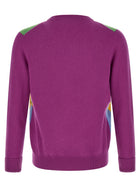 Ballantyne Classic Diamond Intarsia Sweater Purple, view 2