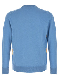 Ballantyne Classic Diamond Intarsia Sweater Blue