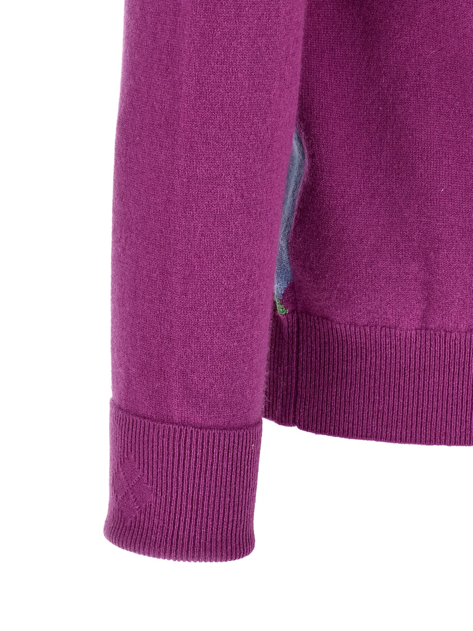 Ballantyne Classic Diamond Intarsia Sweater Purple