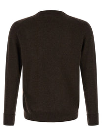 Ballantyne Classic Diamond Intarsia Sweater Brown