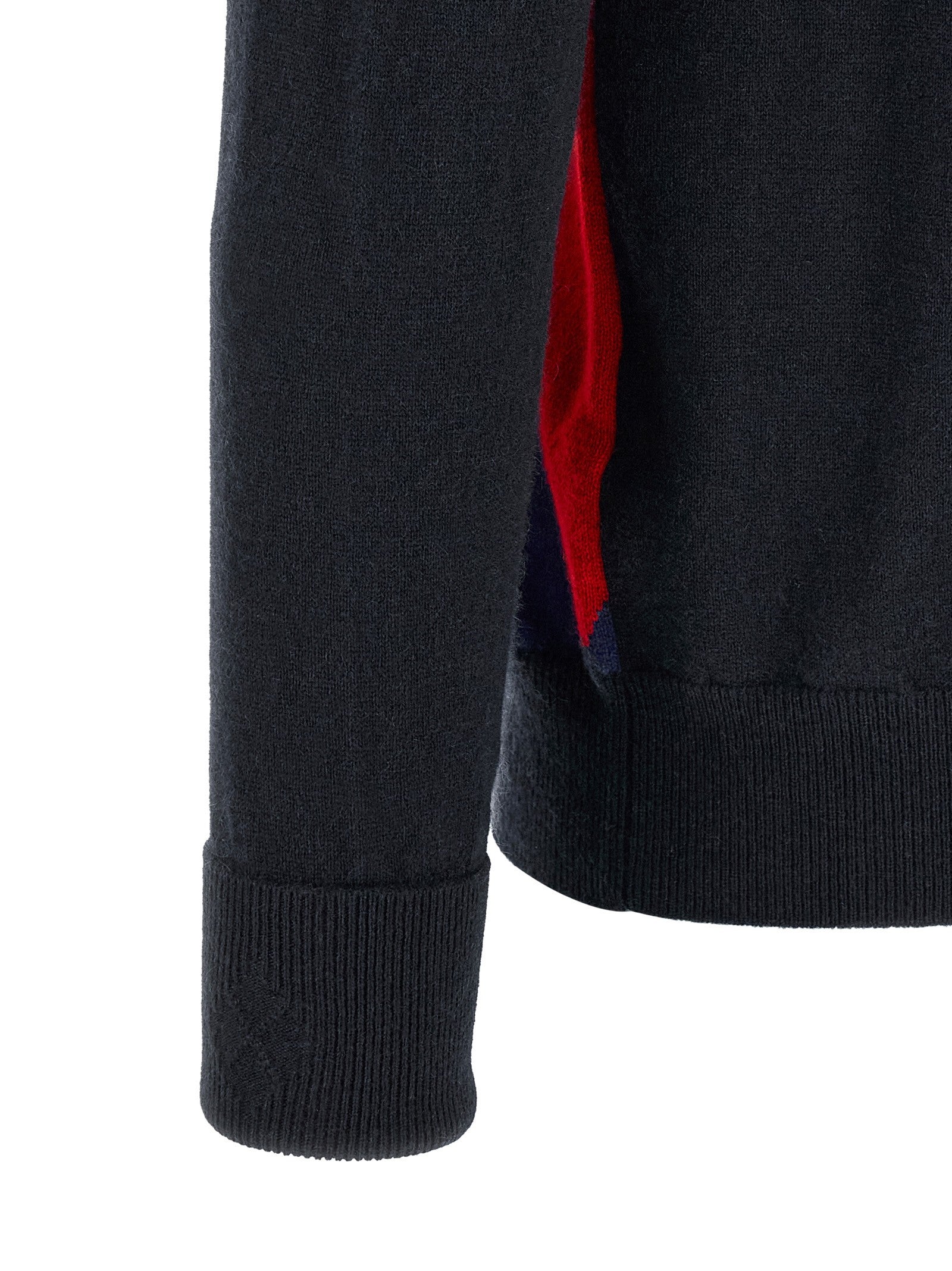 Ballantyne Classic Diamond Intarsia Turtleneck Sweater Blue