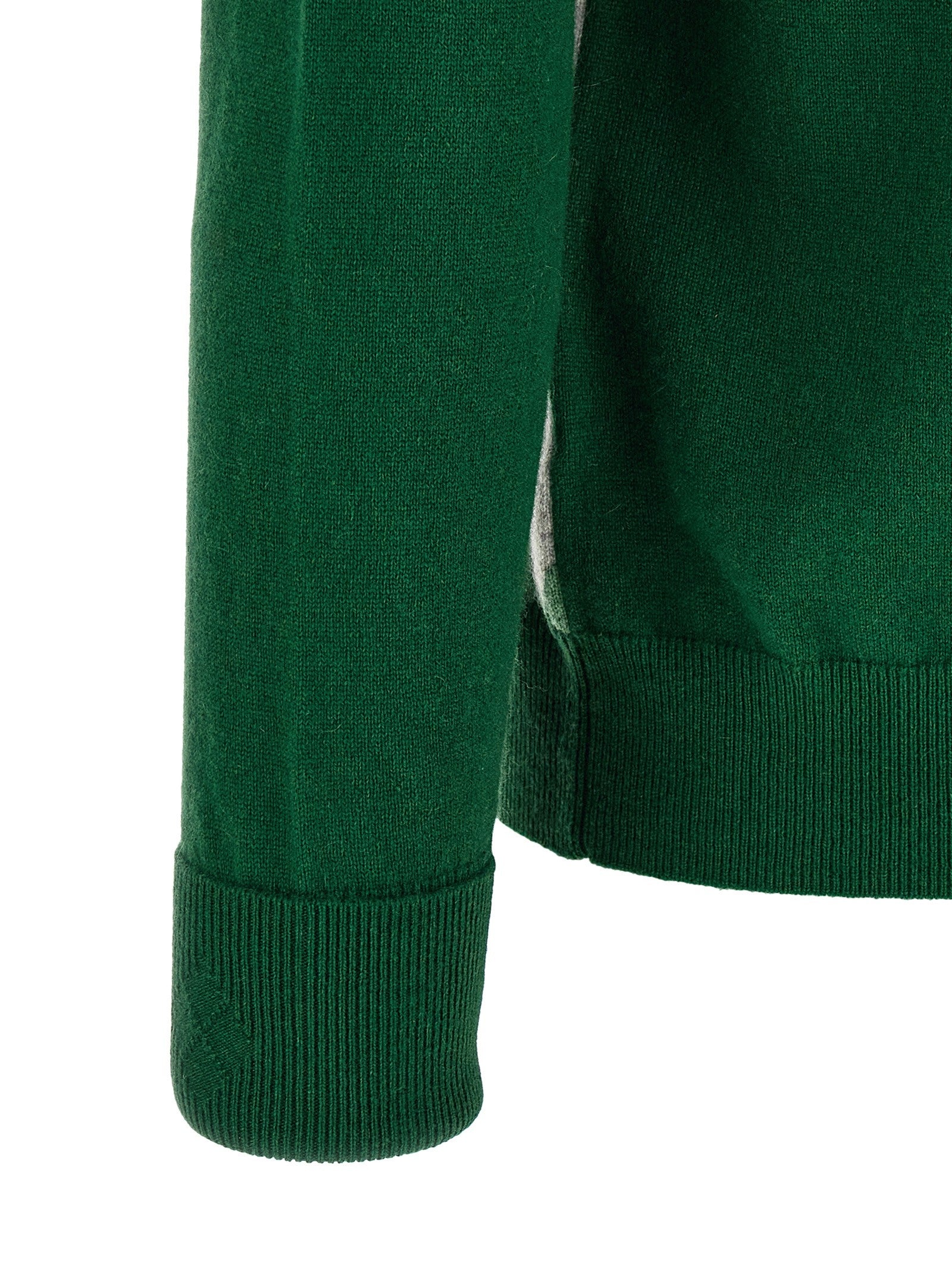 Ballantyne Classic Diamond Intarsia Turtleneck Sweater Green