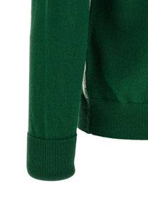 Ballantyne Classic Diamond Intarsia Turtleneck Sweater Green