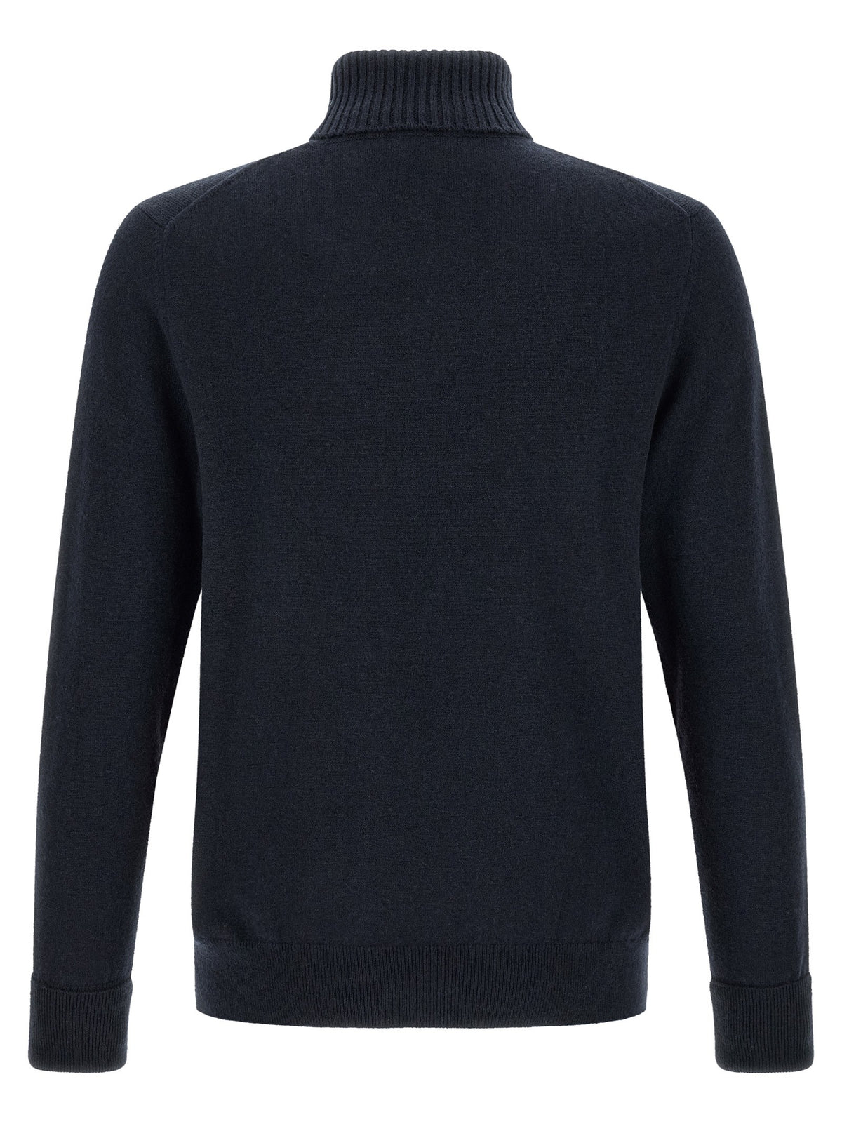 Ballantyne Classic Diamond Intarsia Turtleneck Sweater Blue, view 2