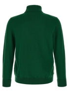 Ballantyne Classic Diamond Intarsia Turtleneck Sweater Green, view 2