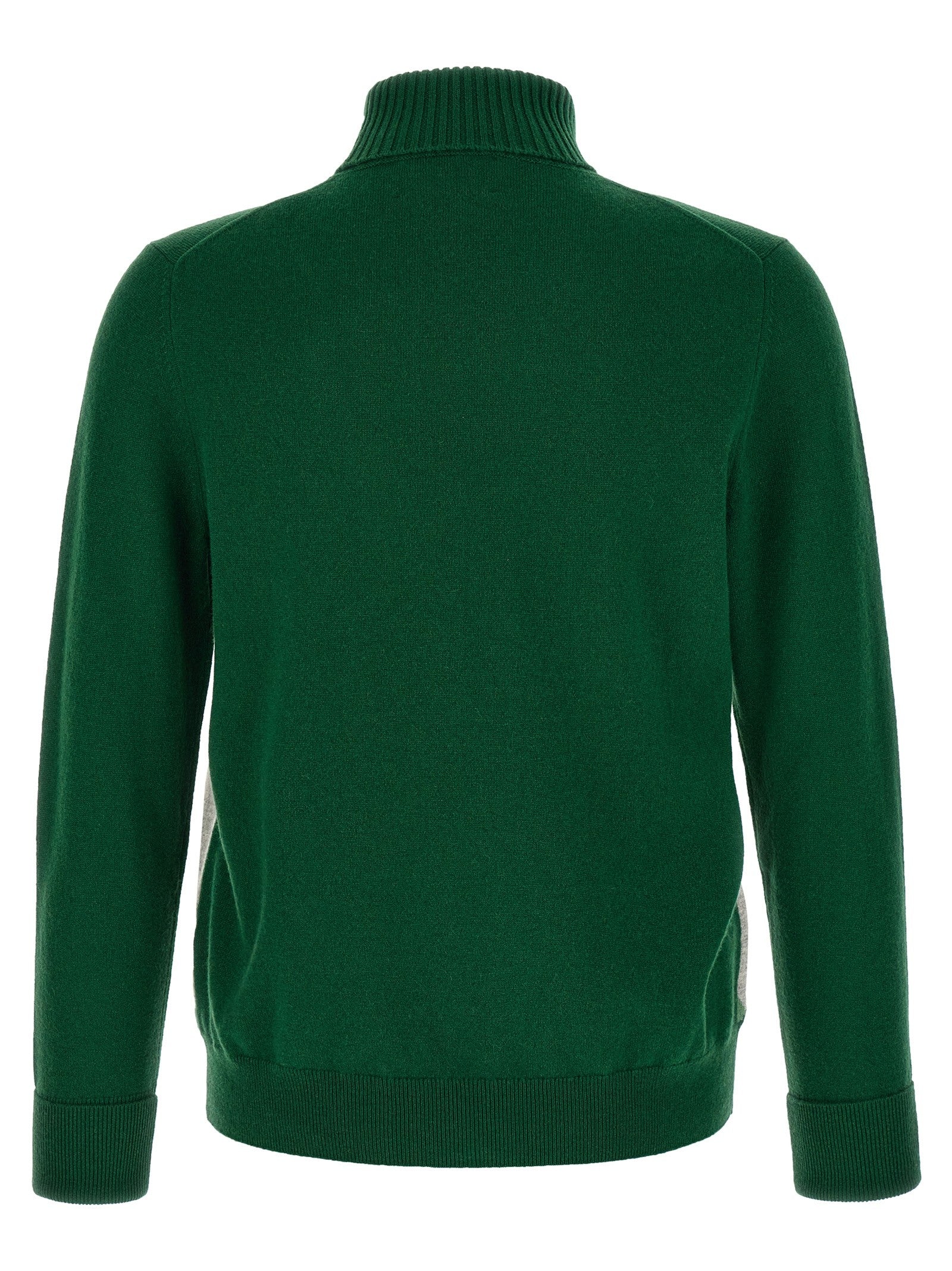 Ballantyne Classic Diamond Intarsia Turtleneck Sweater Green