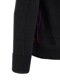 Ballantyne Classic Diamond Intarsia Turtleneck Sweater Black