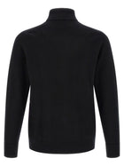 Ballantyne Classic Diamond Intarsia Turtleneck Sweater Black, view 2