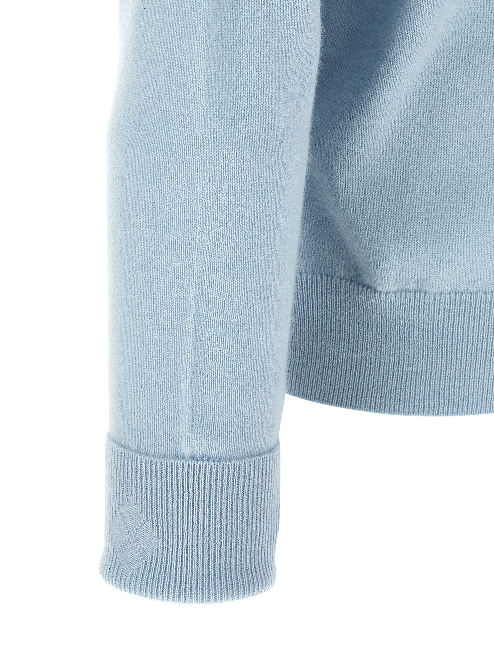 Ballantyne Classic Diamond Intarsia Zip Cardigan Blue
