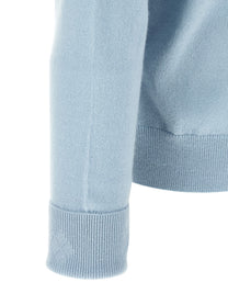 Ballantyne Classic Diamond Intarsia Zip Cardigan Blue