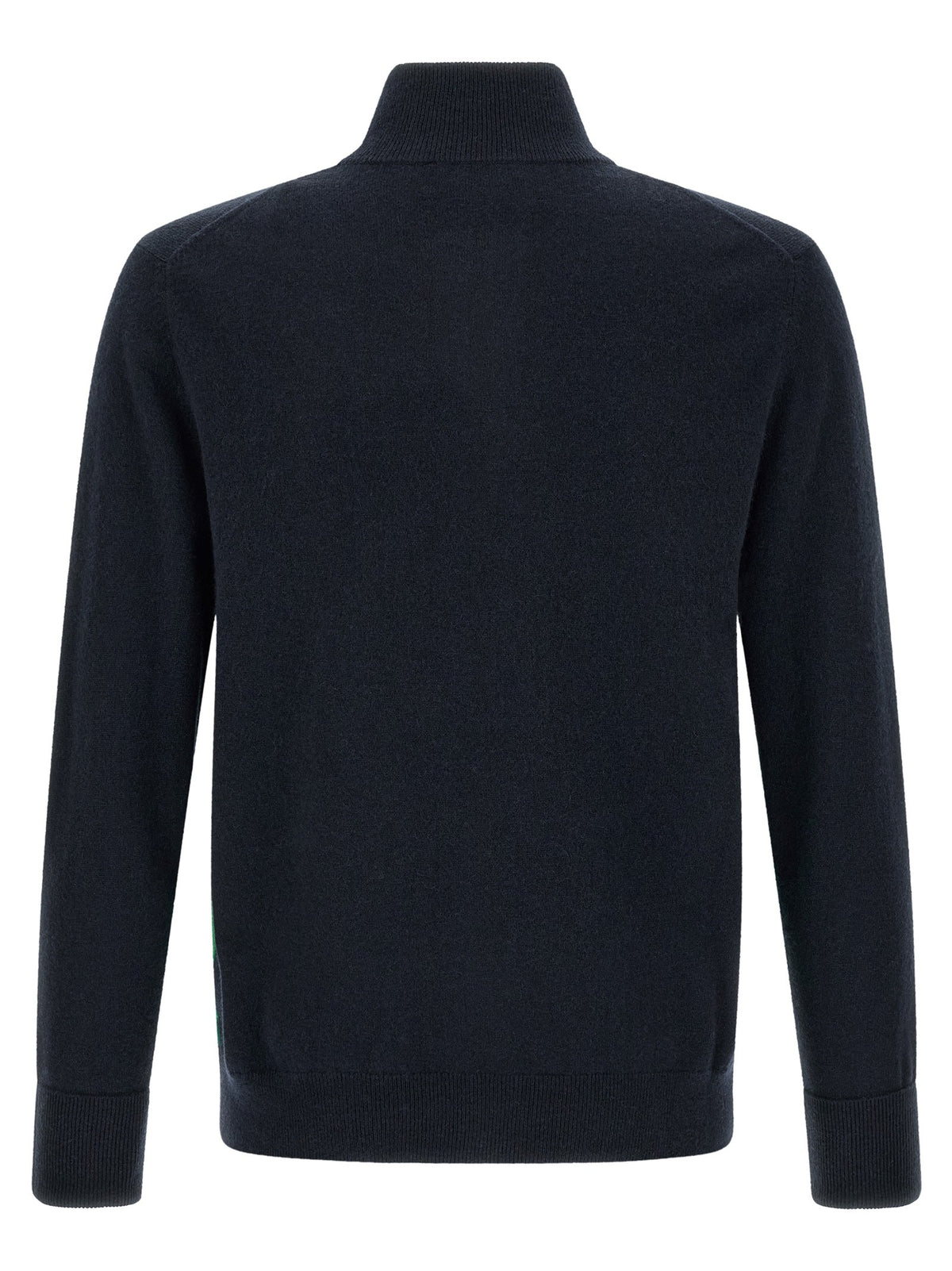 Ballantyne Classic Diamond Intarsia Zip Cardigan Blue, view 2
