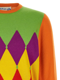 Ballantyne Classic Diamond Sweater Orange